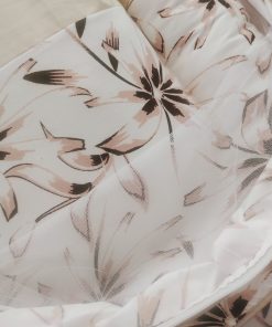 Foldable Cotton Mosquito Net Bedding Set - 95x55cm - Brown and Black Big Floral - BS1 - Image 3