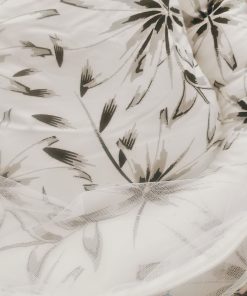 Foldable Cotton Mosquito Net Bedding Set - 95x55cm - White with Black and Grey Floral - BS1 - Image 3