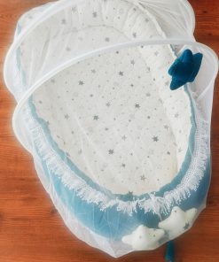 Baby Cotton Adjustable Bed Set - Teal Blue - BS1 - Image 3
