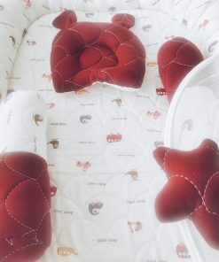Baby Cotton Adjustable Bed Set - Maroon - BS1 - Image 2