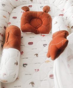 Baby Cotton Adjustable Bed Set - Brik Brown - BS1 - Image 2