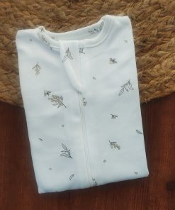 Sleeping Suit - White with Yellow Flowers - SS1 - Image 2