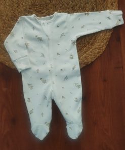 Sleeping Suit - White with Yellow Flowers - SS1