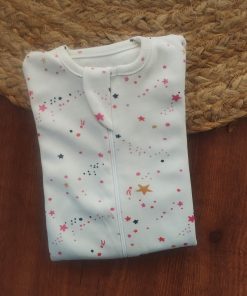 Sleeping Suit - Off White with Stars and Dots - SS1 - Image 2