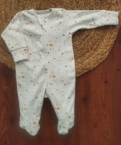 Sleeping Suit - Off White with Stars and Dots - SS1