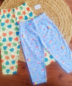 Daily Wear Pant - Buy 1 Get 1 - Light Blue Party + Yellow with Color Heart  - B1G1
