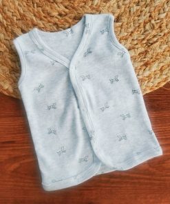 Sleeveless Jhabla Front Button - Grey Dog - FSJ1