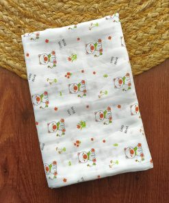 Organic Muslin Cotton Swaddle - 110x110 cm - Love Bear - SW1