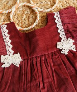 Alternative view of Girls Casual Frock - Maroon - FRK