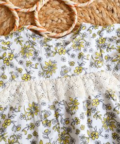 Alternative view of Girls Casual Frock - Yellow Floral - FRK