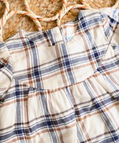 Alternative view of Girls Casual Frock - Cream and Black Check - FRK