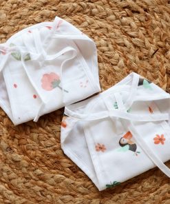 Muslin Cotton Nappy - Pack Of 2 - Hornbill + Strawberry - NP01