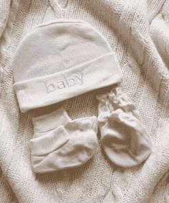 Baby Cap Set - Combo Pack of 2 - Peach + Yellow - Image 2
