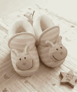 Baby Booties  - Pink Stripe - BTS1