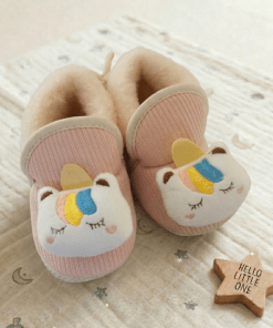 Baby Booties  - Pink Unicorn - BTS1