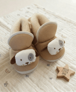 Baby Booties  - Brown Dog  - BTS1