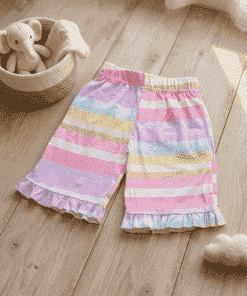 Girls Daily Wear 3/4th Shorts - Rainbow Colors - GDS1