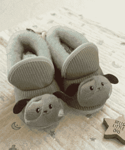 Baby Booties  - Green Dog - BTS1