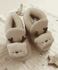 Baby Booties  - Beige Bear - BTS1