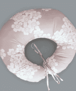 Mother Feeding Pillow  - Pink Cream with White Floral - MFPL
