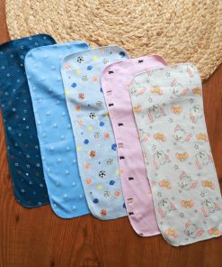 Cotton Color Burp Cloth - Pack of 5 - 45x18cm - Bus + Color Star+  Blue with White Star +Tom and Jerry + Ball - BP1
