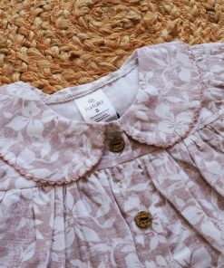 Cotton Frock  - Light Purple with White Floral - DFK - Image 2