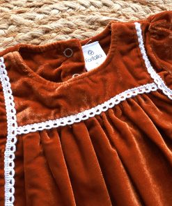 Velvet Frock  - Rust Orange - DFK - Image 2