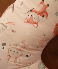 Mother Feeding Pillow - Light Peach Cute Animal Print - MFPL - Image 2