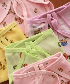 Muslin Double Layer Knot Nappy - Assorted Pack of 5 - Color with Two Rabbit - NP01 - Image 2