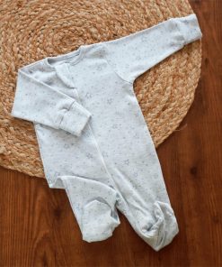 Sleeping Suit - Grey with Grey Small and Big Star - SS1