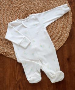 Sleeping Suit - Off White with Yellow Flower - SS1