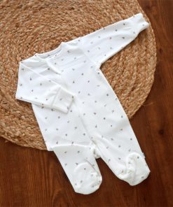 Sleeping Suit - Off White with Small Birds - SS1