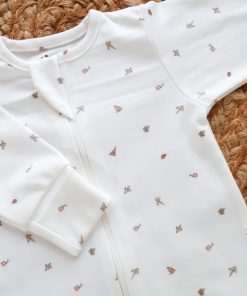 Sleeping Suit - Off White with Small Birds - SS1 - Image 2