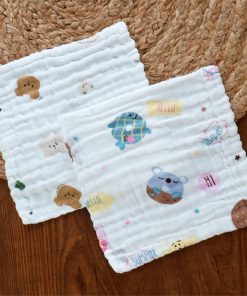 Muslin Face Towel Combo (Set of 2) - Teddy Head + Donuts - FT1