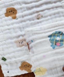 Muslin Face Towel Combo (Set of 2) - Teddy Head + Donuts - FT1 - Image 2