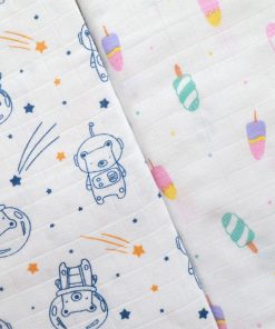 Muslin Premium Bath Towel - Combo Pack of 2 - Space Bear + Ice Cream - BT1 - Image 2