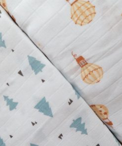Muslin Premium Bath Towel - Combo Pack of 2 - Grey Tree + Brown Parachute - BT1 - Image 2