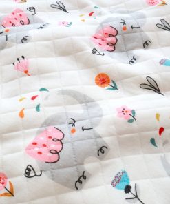 Alternative view of Soft Cotton Hooded Blanket - Grey Elephant - BL1