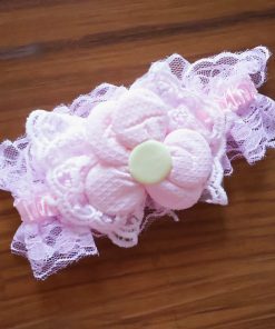 Baby Girl Head Band - Pink Flower - HB1