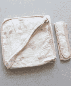 Crinkled Muslin Hooded Blanket - Brown Rabbit - BL1
