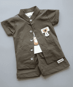 Shirt and Shorts Set - Dark Green - TSH