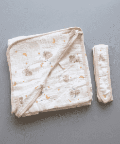 Crinkled Muslin Hooded Blanket - Koala - BL1