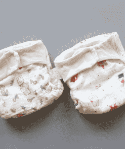 Crinkled Muslin Cloth Diaper Pack of 2 - Flower + Rabbit - CDP1