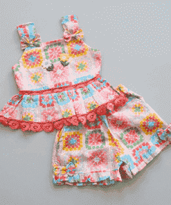 Premium Cotton Top and Shorts - Pink Floral - GTSH