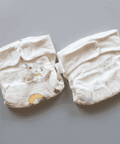 Crinkled Muslin Cloth Diaper Pack of 2 - Duck + Baby Elephant  - CDP1