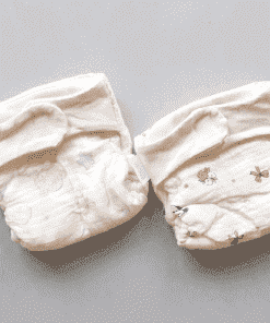 Crinkled Muslin Cloth Diaper Pack of 2 - Teddy Bear + Bow and Panda  - CDP1