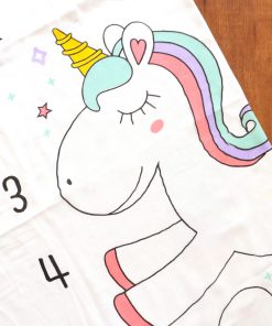 Alternative view of Cotton Swaddle - SW1 - 105x105 cm - Unicorn