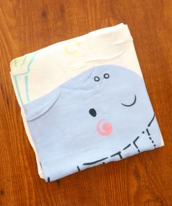 Cotton Swaddle - SW1 - 105x105 cm - Whale