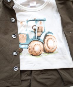 Alternative view of Shirt and Shorts Set -  Dark Green - TSH