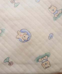 Alternative view of Soft Cotton Hooded Blanket - Cream with Cat - HBL1